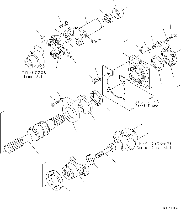 DRIVE SHAFT ASS'Y,FRONT 416-20-23010 KOMATSU