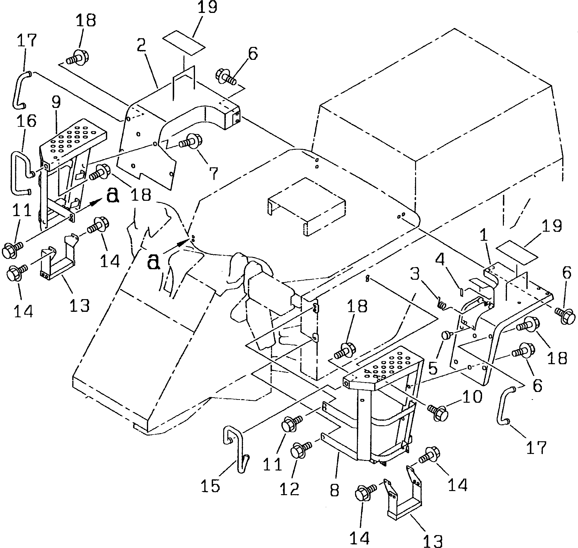 LADDER,L.H. 417-54-24110 KOMATSU