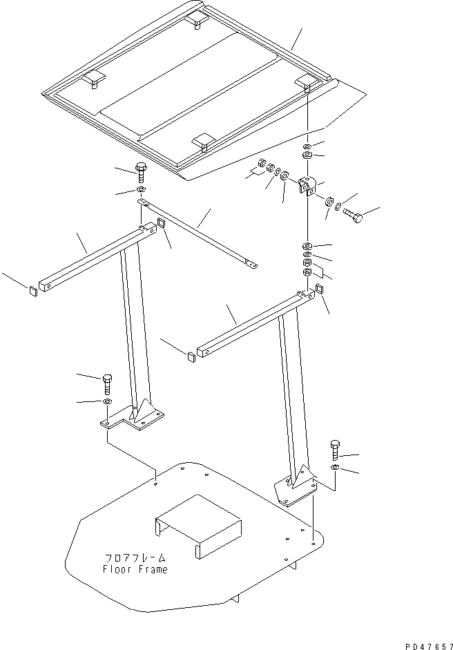 POLE,L.H. 416-54-28110 KOMATSU