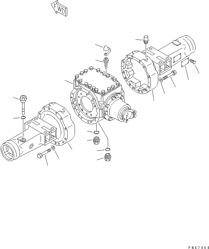 DIFFERENTIAL ASS'Y,FRONT (418-22-21040) KOMATSU