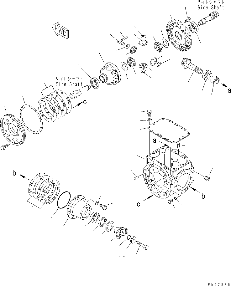 DIFFERENTIAL ASS'Y,FRONT 418-22-21040 KOMATSU