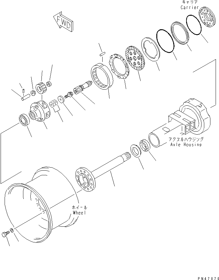 Регулировочная прокладка 0.5мм 418-22-22480 KOMATSU