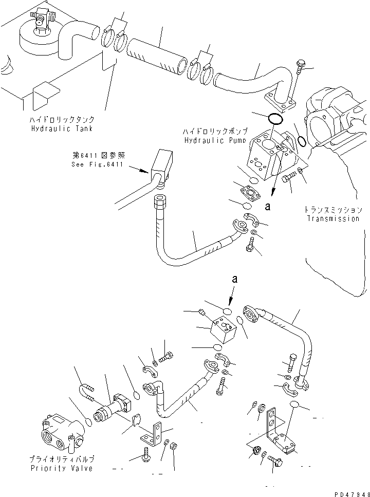Трубка 418-62-23110 KOMATSU