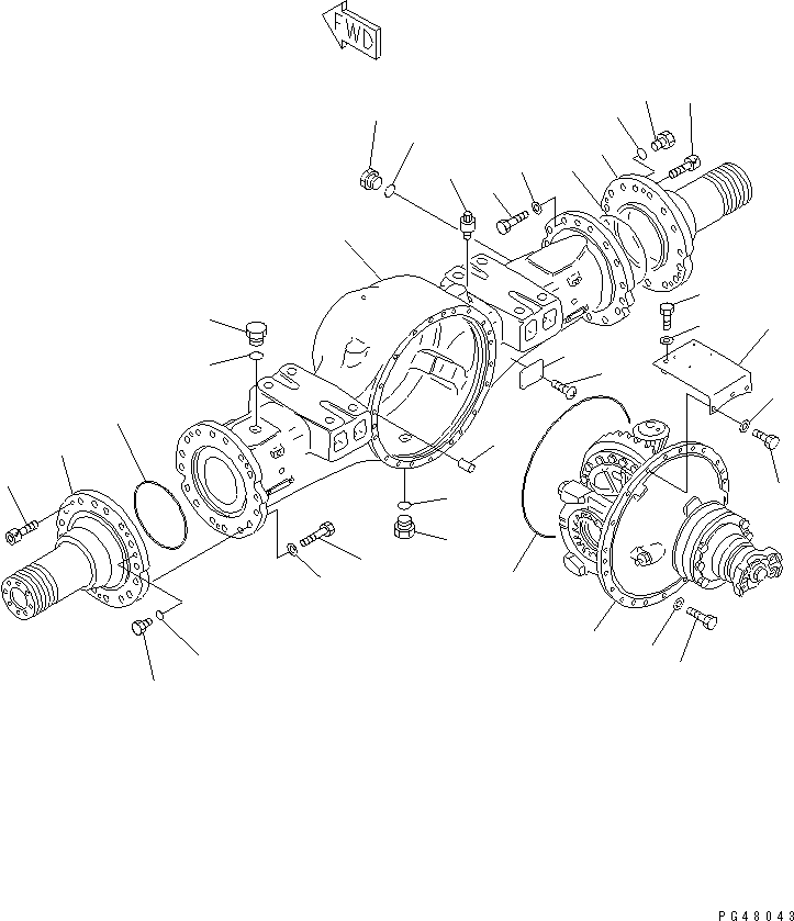 AXLE ASS'Y,FRONT 421-22-20000 KOMATSU