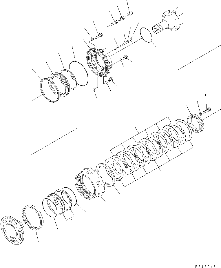 AXLE ASS'Y,REAR (421-23-20000) KOMATSU