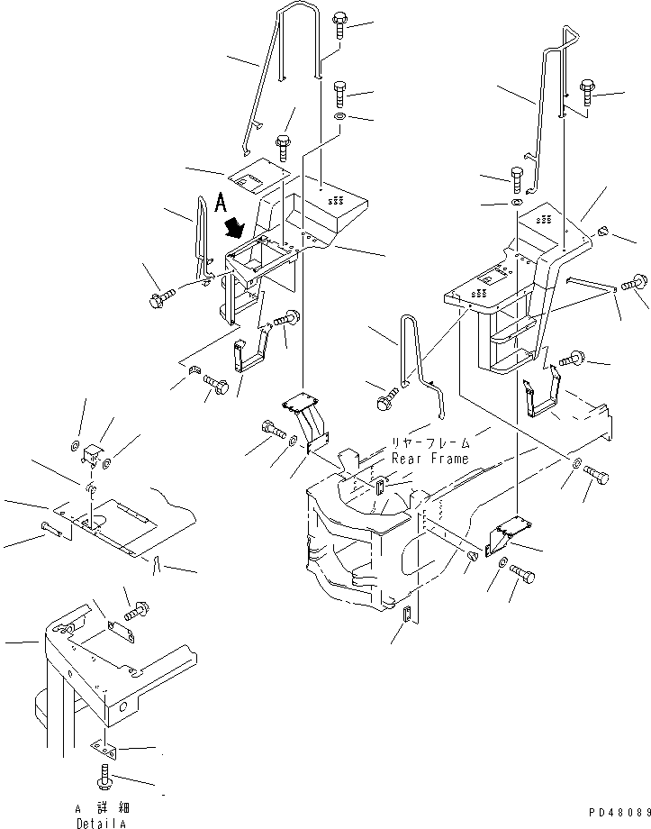 FLOOR ASS'Y,R.H. 421-54-24100 KOMATSU