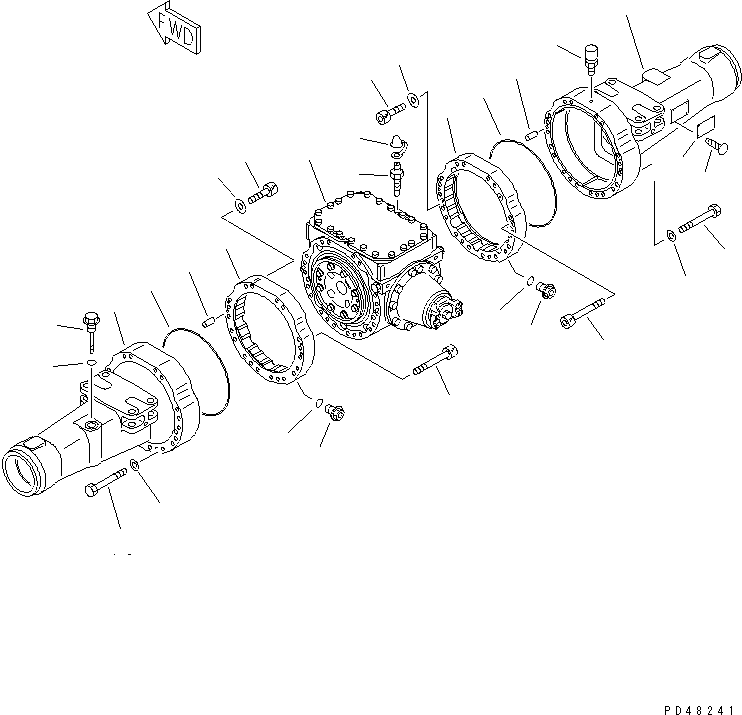 DIFFERENTIAL ASS'Y,FRONT (419-22-21001) KOMATSU