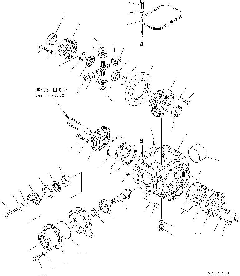 AXLE ASS'Y,REAR (419-23-20001) KOMATSU