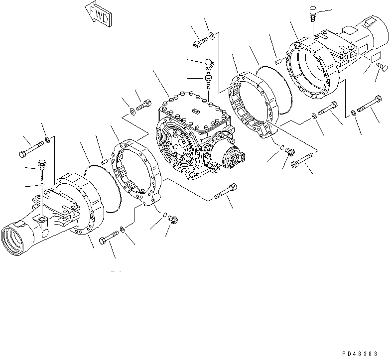 DIFFERENTIAL ASS'Y,FRONT (423-22-21000) KOMATSU