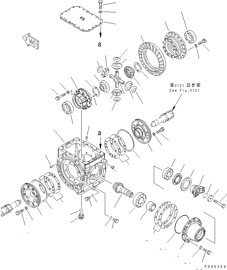 AXLE ASS'Y,FRONT (423-22-20000) KOMATSU