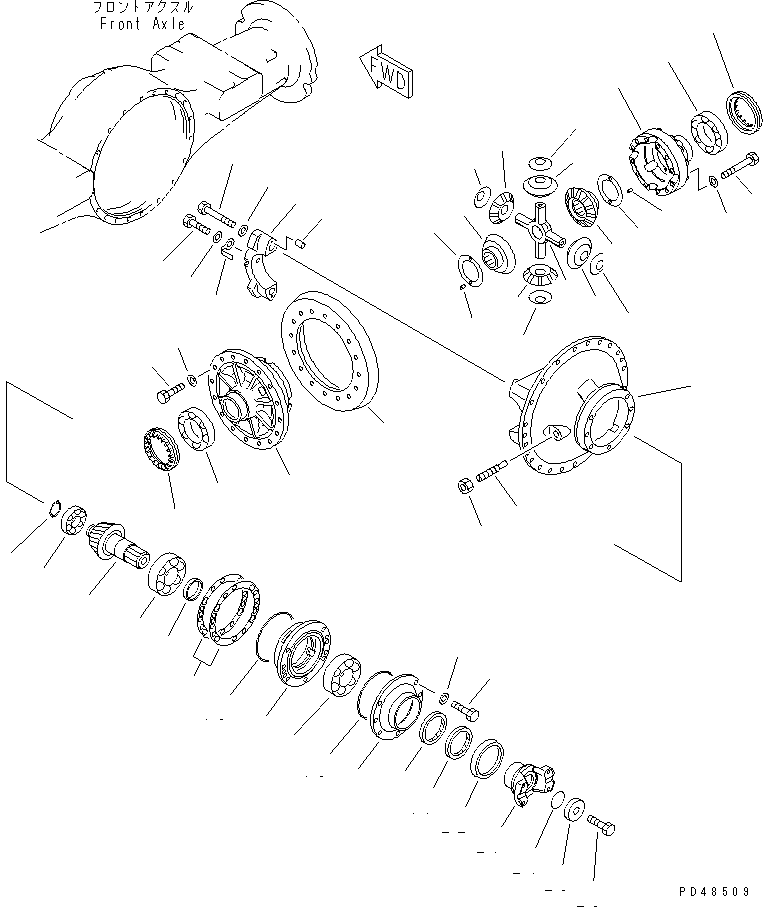 AXLE ASS'Y,FRONT (424-22-20000) KOMATSU