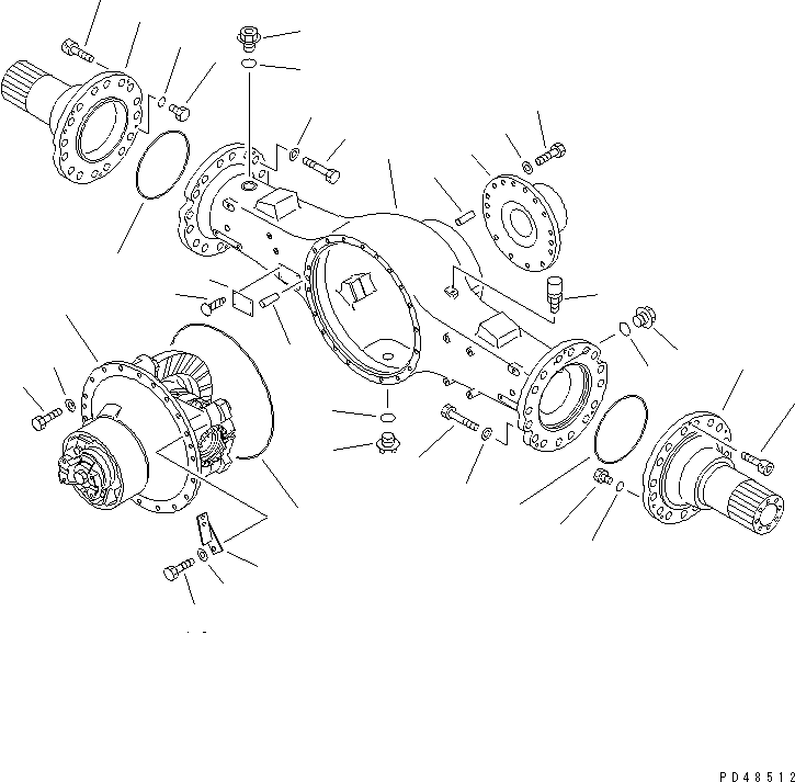 AXLE ASS'Y,REAR 424-23-20000 KOMATSU