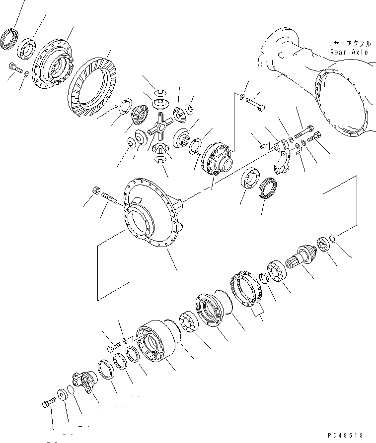 AXLE ASS'Y,REAR (424-23-20000) KOMATSU