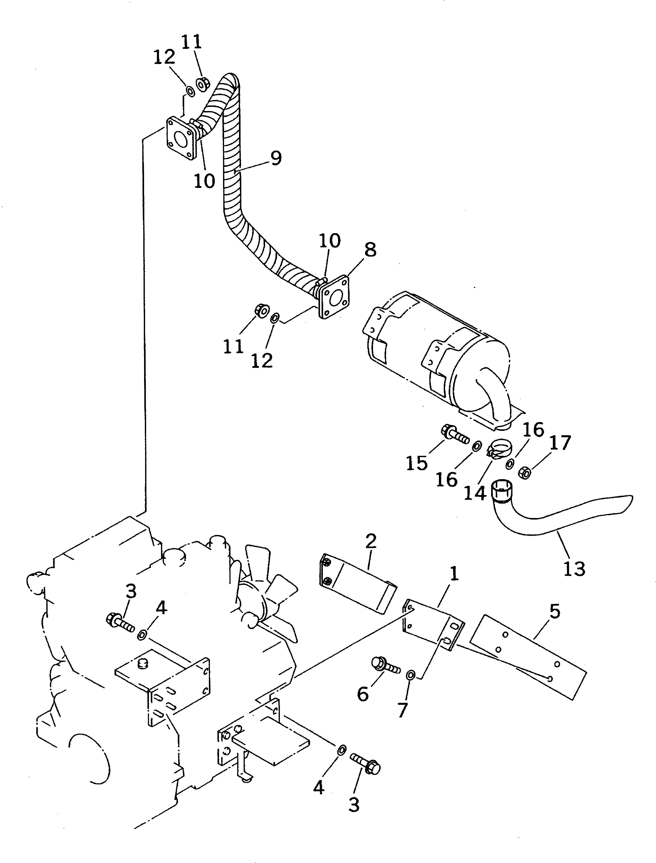 PIPE,(FOR BACK HOE) 363-855-3590 KOMATSU