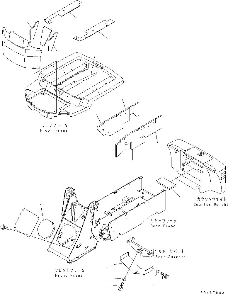 COVER,(FOR BACK HOE) 42A-855-2150 KOMATSU