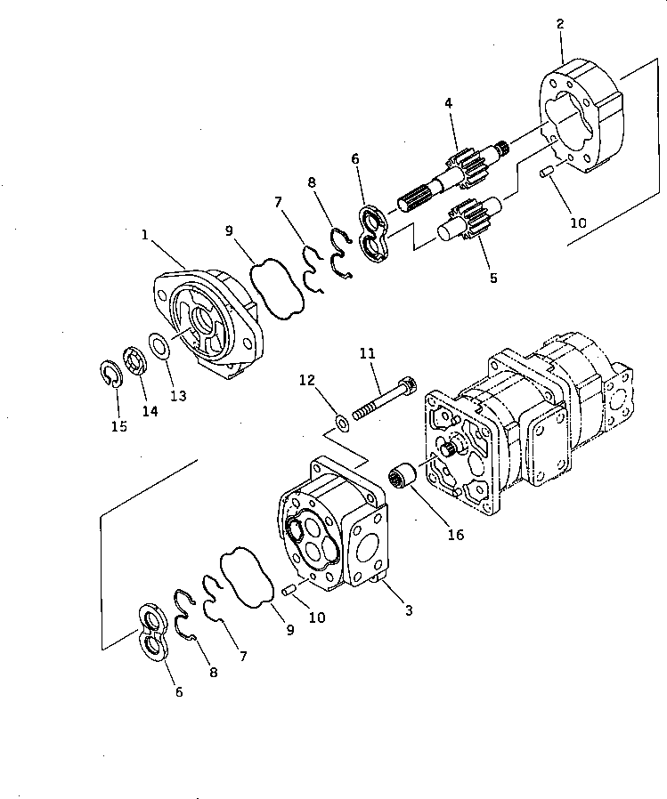 PUMP ASS'Y,(SAL25) 705-21-28080 KOMATSU