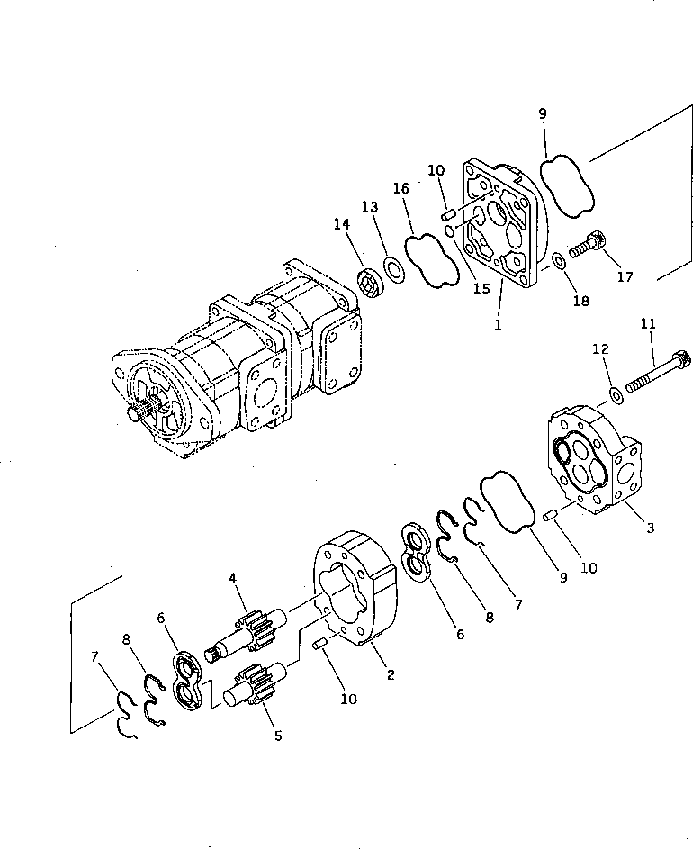 PUMP ASS'Y,(SAL22) 705-11-27630 KOMATSU