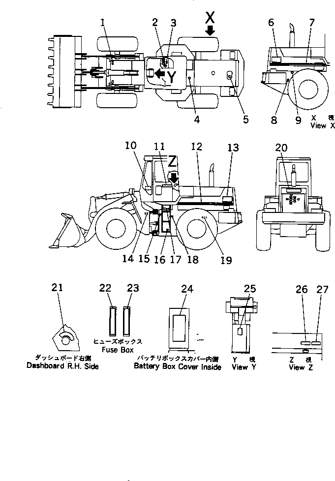 PLATE, OPERATING,MONITOR PANEL 419-V06-1340 KOMATSU