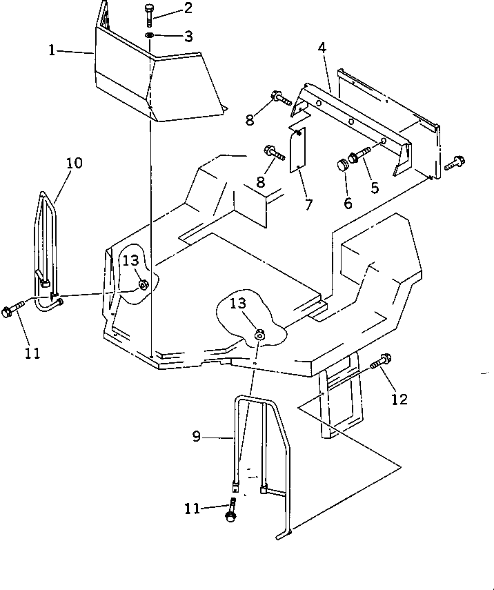 HANDRAIL,L.H. 419-54-14550 KOMATSU