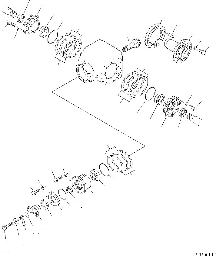 BEVEL GEAR ASS'Y 23D-22-11200 KOMATSU