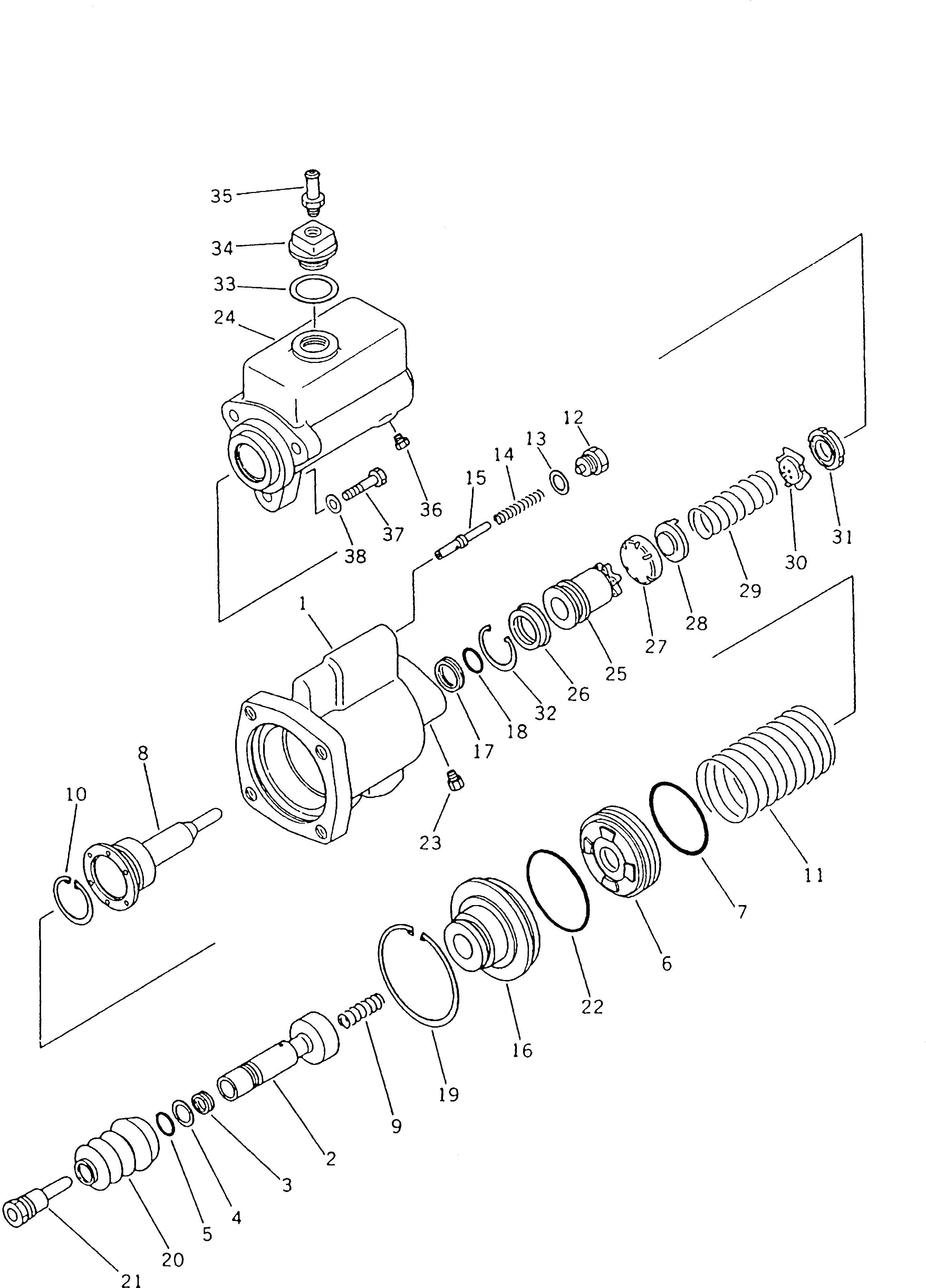 CYLINDER ASS'Y,BOOSTER AND MASTER 23A-43-13110 KOMATSU