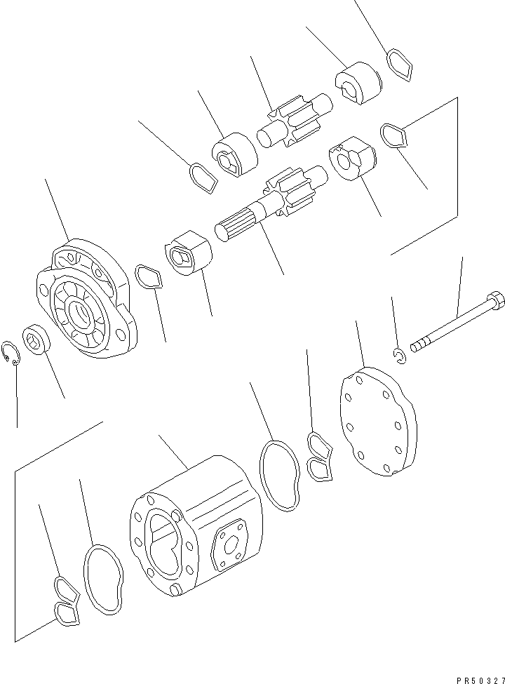 Комплект уплотнений KB2102A-60004 KOMATSU