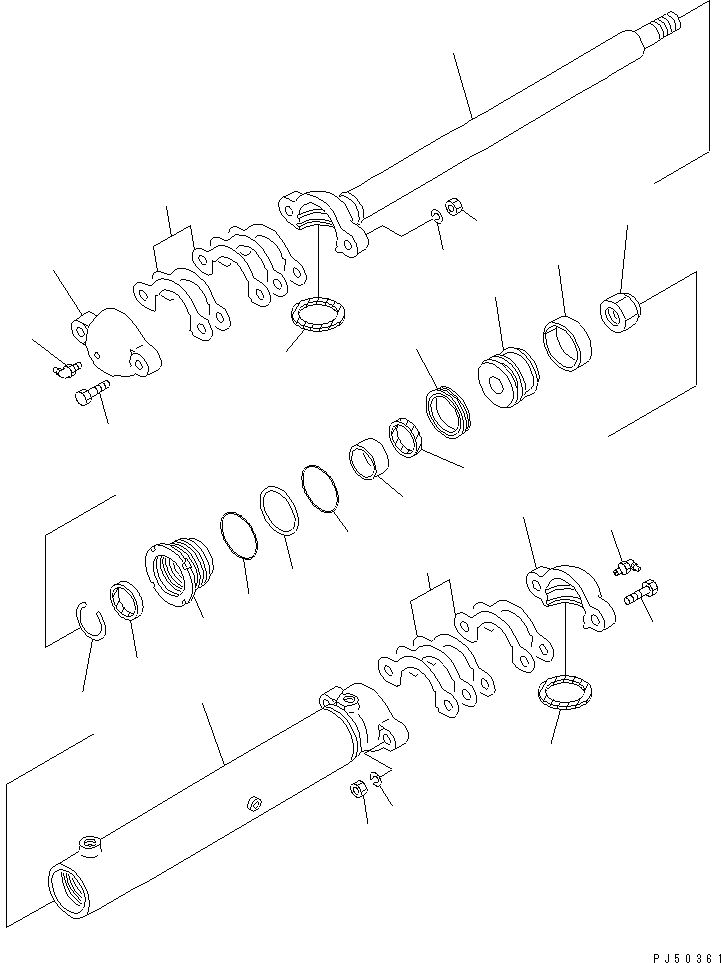 CYLINDER ASS'Y,DRAWBAR SHIFT 23C-63-23101 KOMATSU