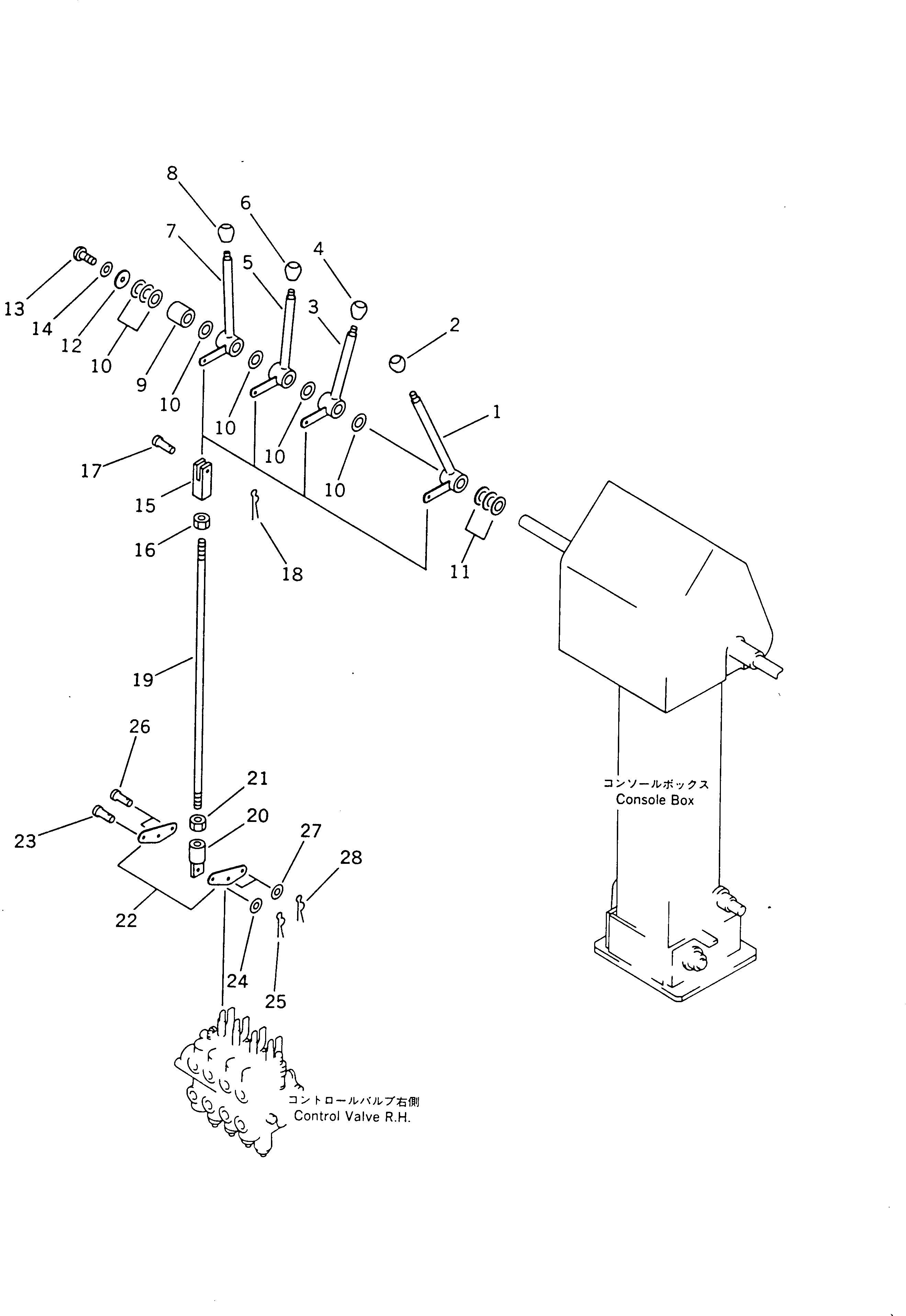 KNOB ASS'Y,DRAWBAR SHIFT 234-43-00330 KOMATSU