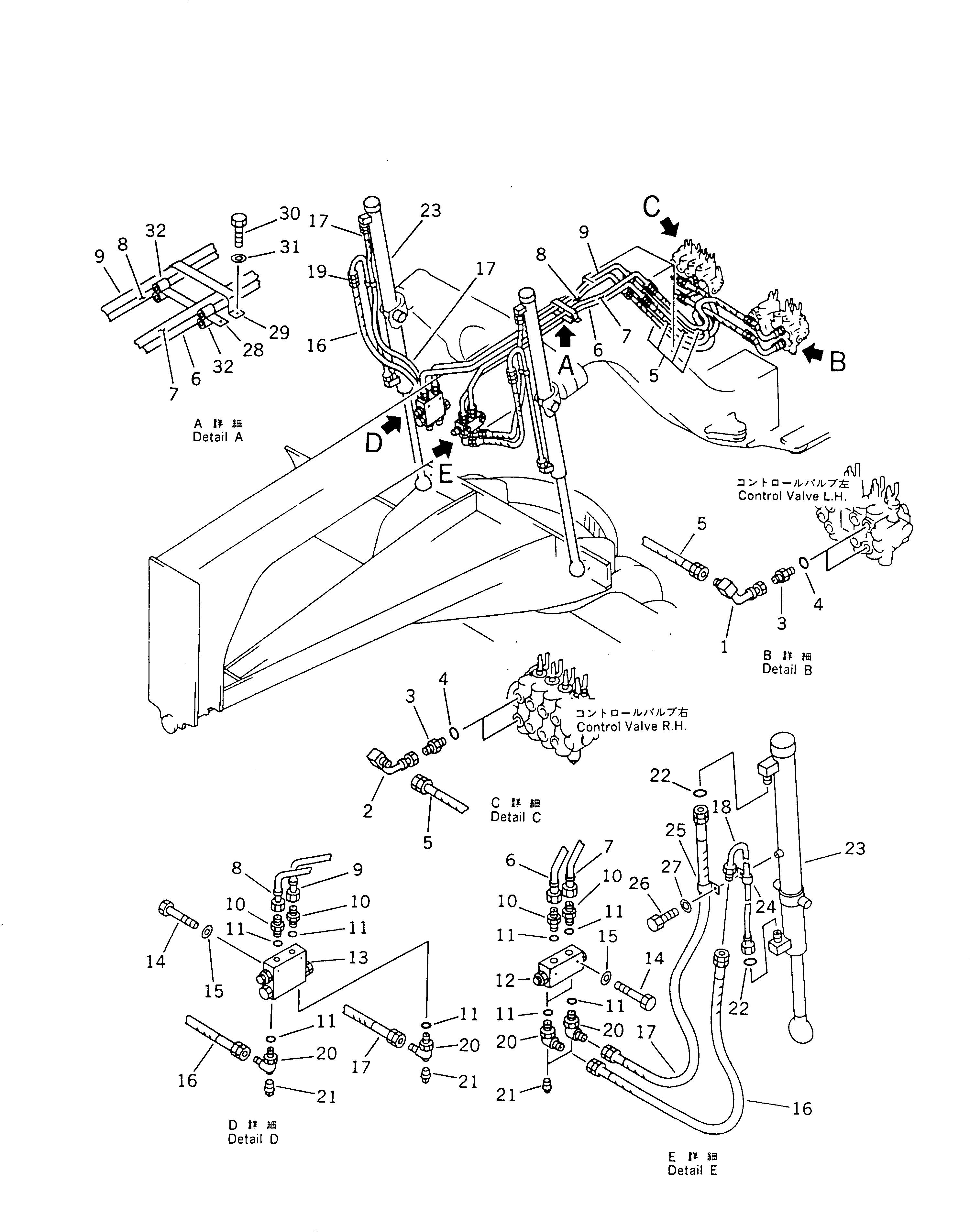 CYLINDER ASS'Y,BLADE LIFT (238-63-12302) KOMATSU