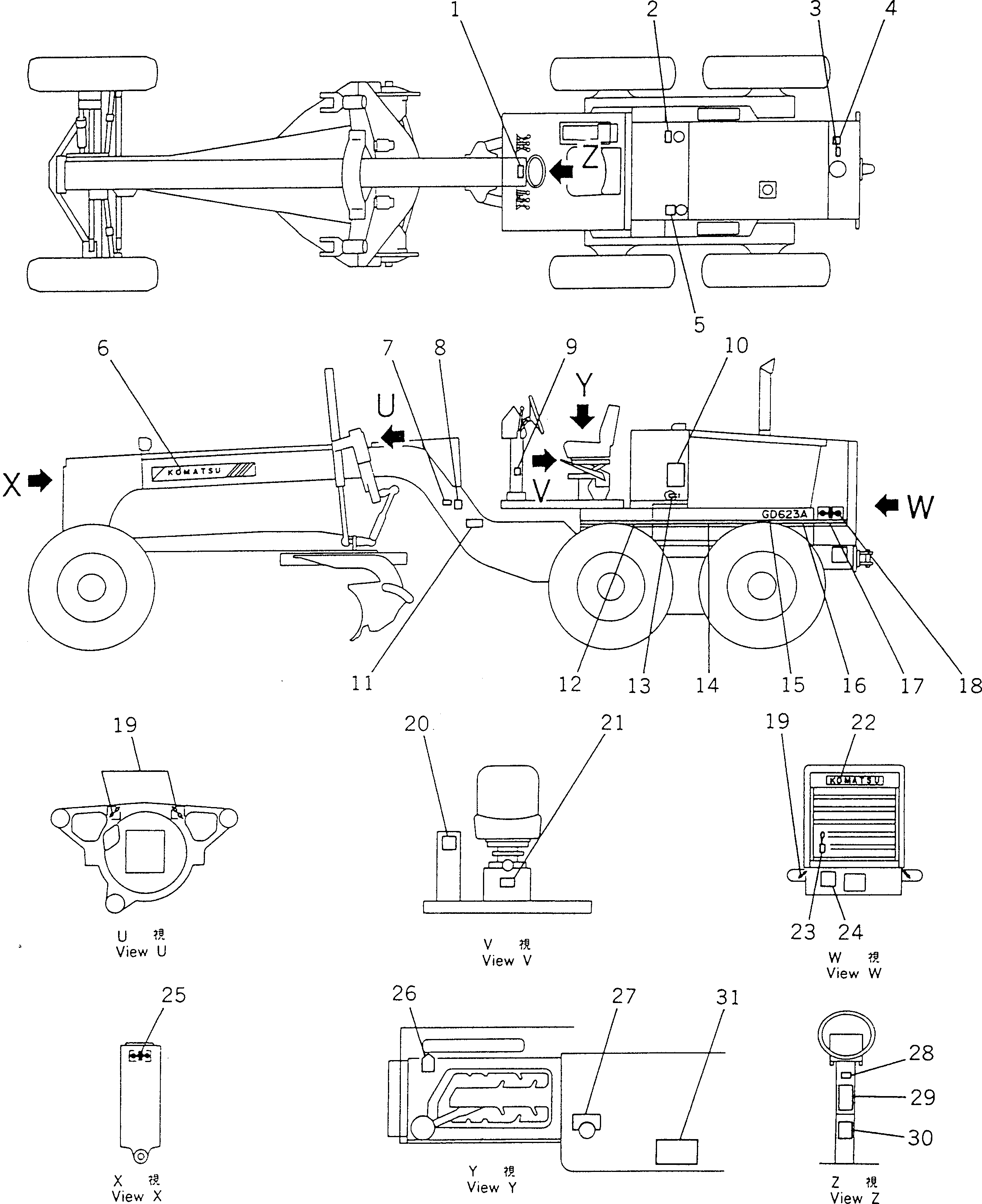 PLATE, MARK,SYMBOL 09694-10224 KOMATSU