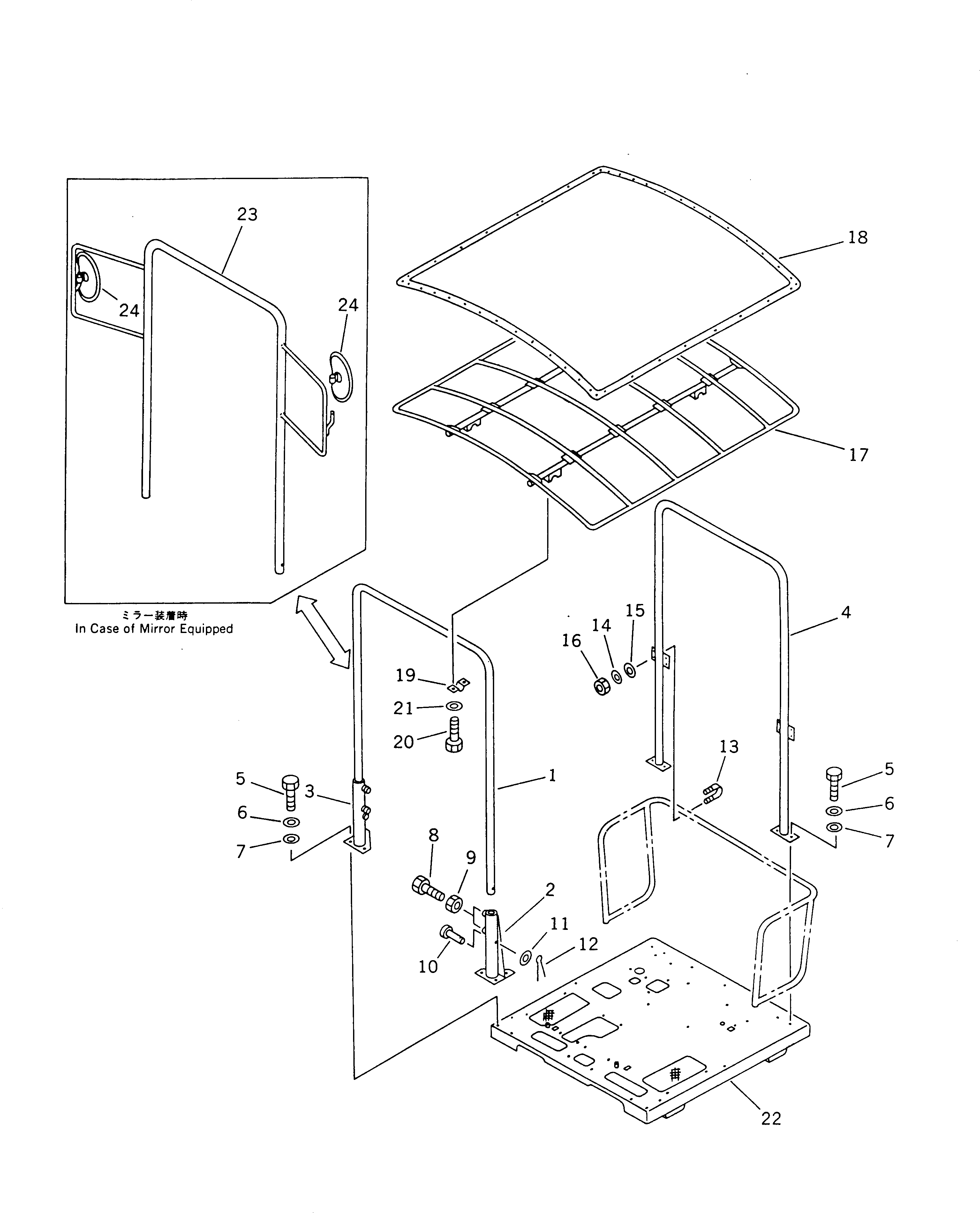 COLUMN,(MODIFIED PART) 23B-956-1130 KOMATSU
