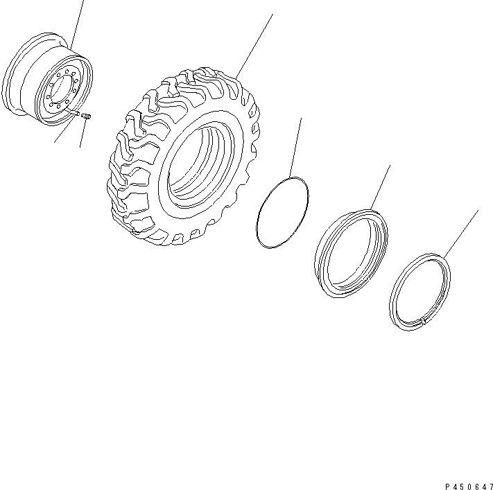 TIRE ASS'Y 232-830-5412 KOMATSU