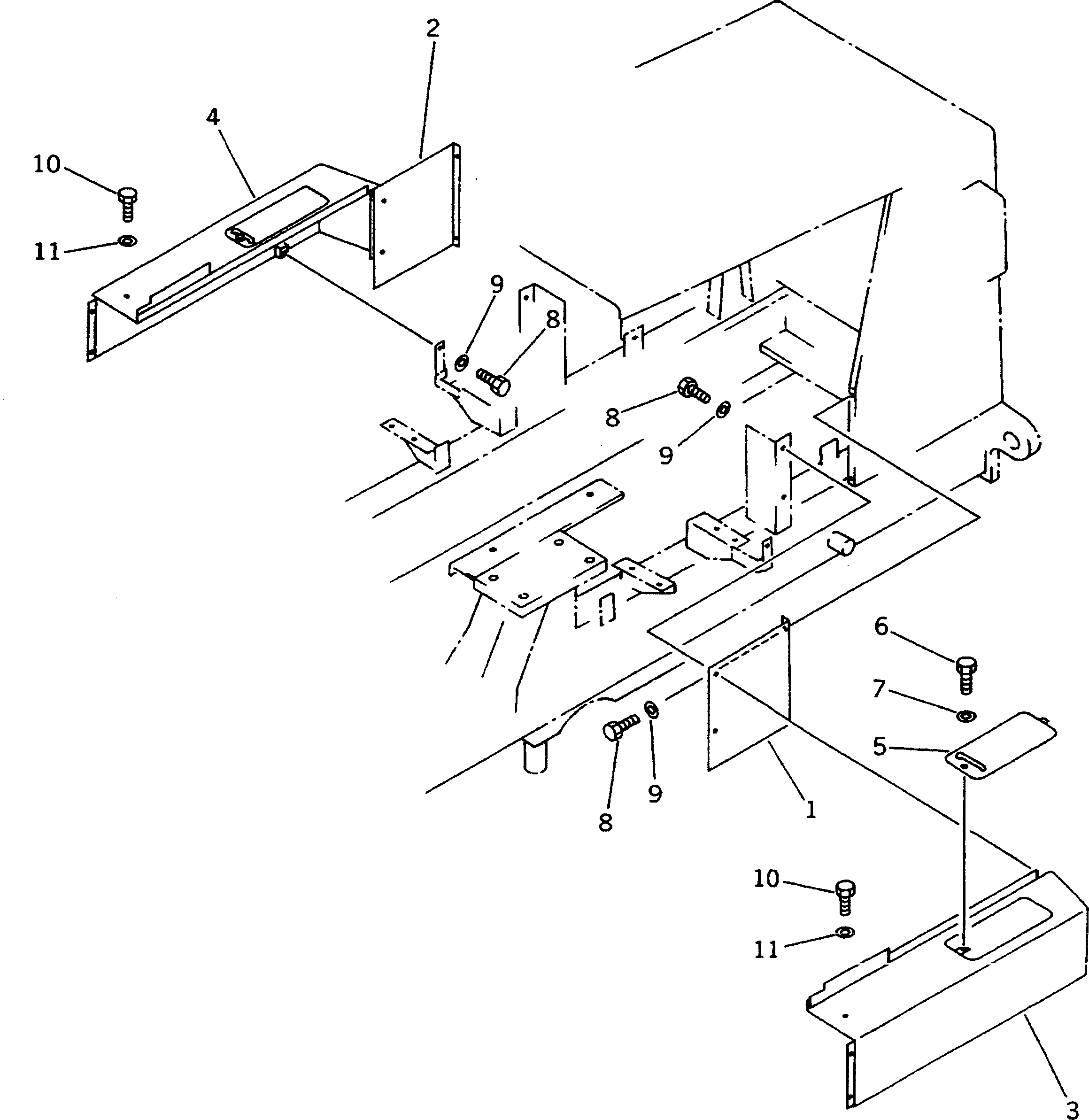 COVER,BATTERY, R.H. 23B-54-26170 KOMATSU
