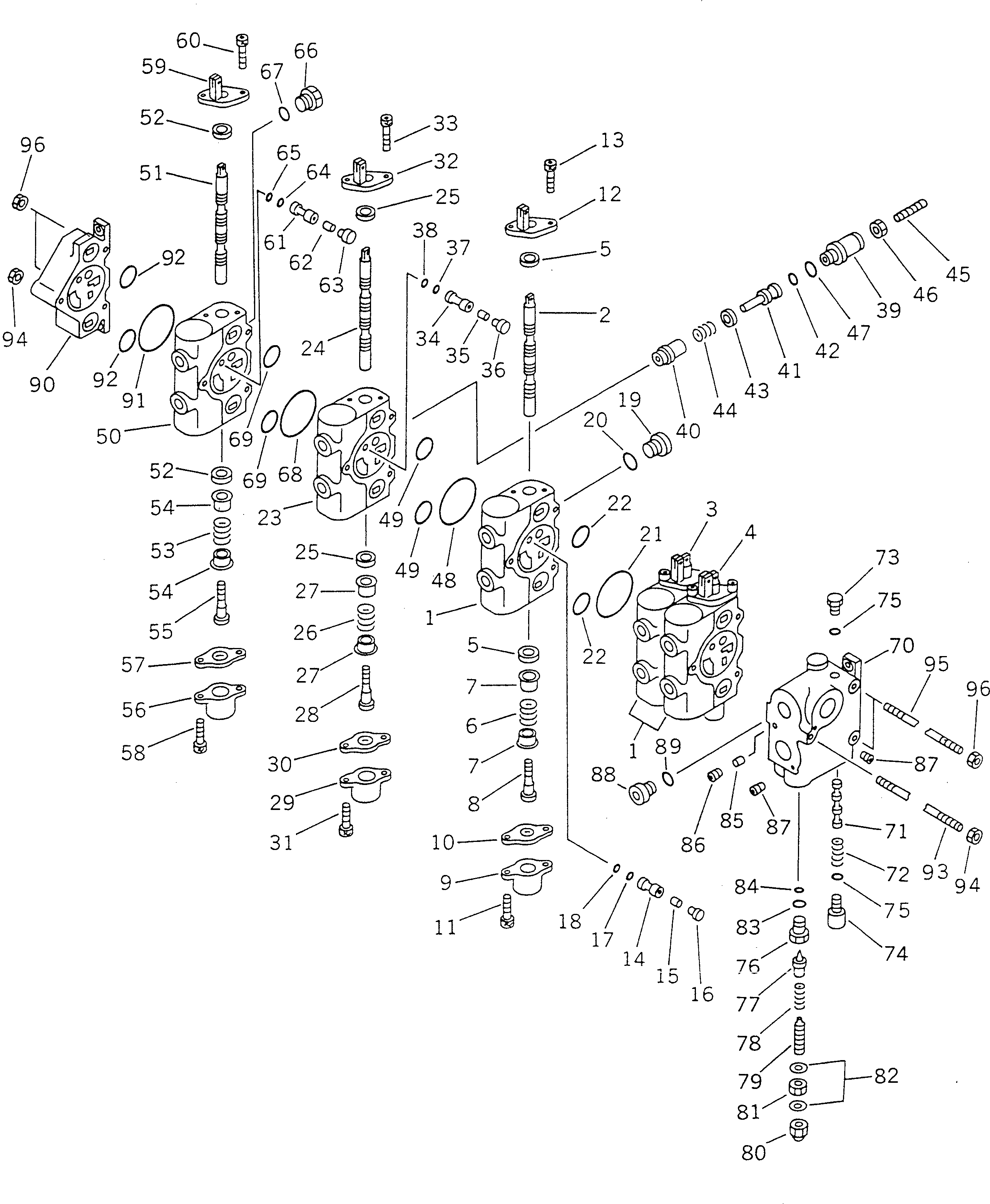 SPOOL SECTION ASS'Y,ATTACHMENT 23A-60-13380 KOMATSU