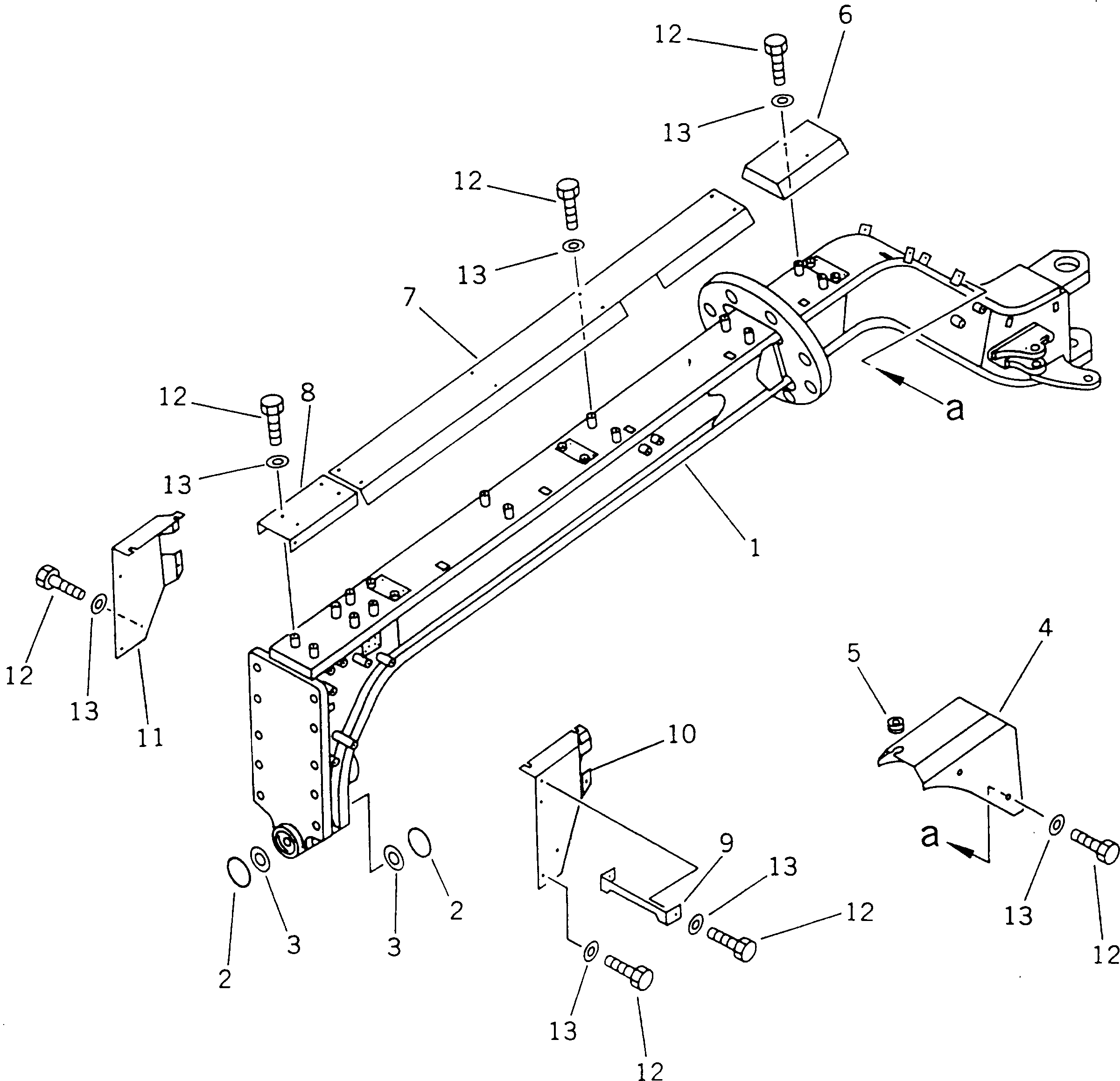 FRAME,FRONT 23A-46-00020 KOMATSU
