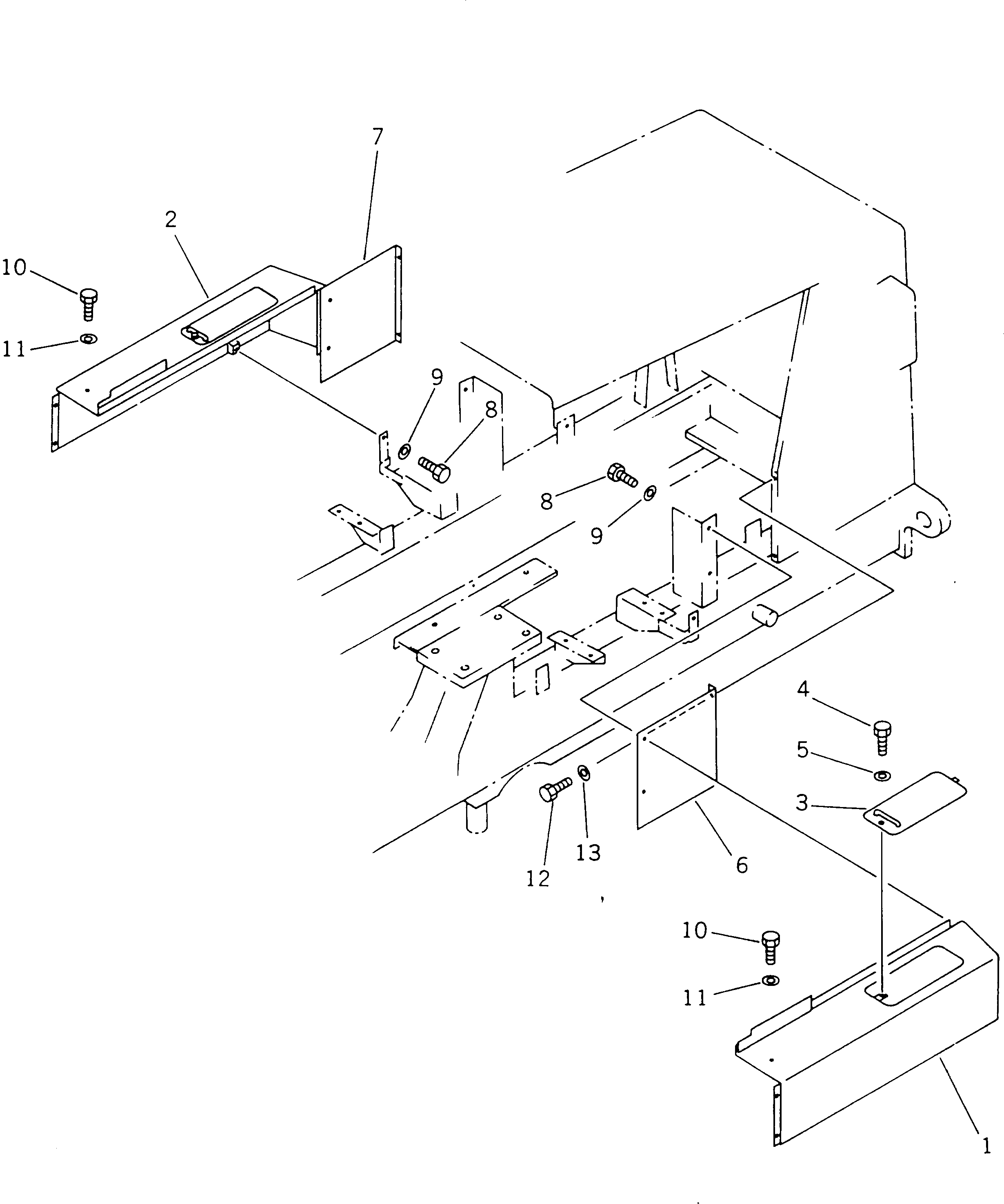 PLATE,LOWER, L.H. 23A-54-21160 KOMATSU