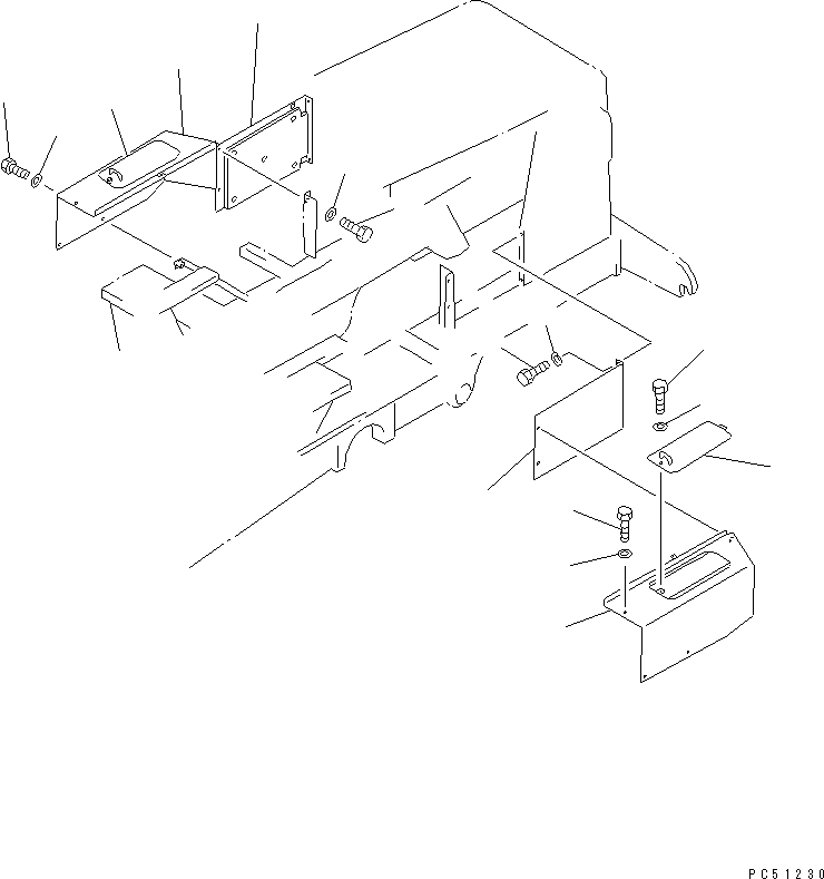 PLATE,LOWER, L.H. 23C-54-15150 KOMATSU