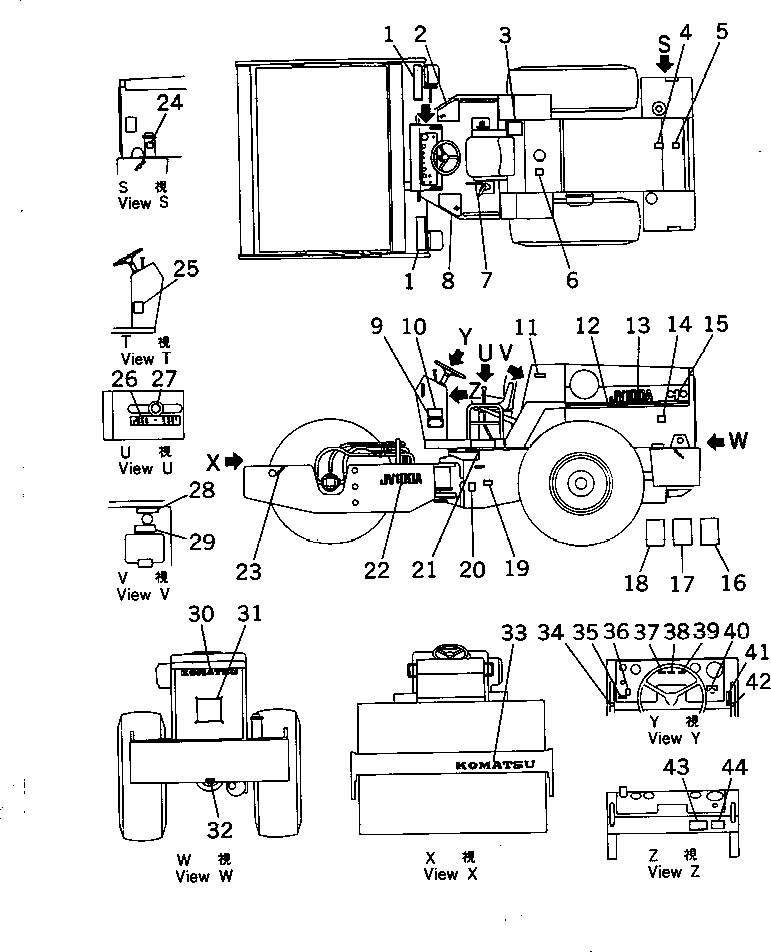 Табличка komatsu 09690-10355 KOMATSU