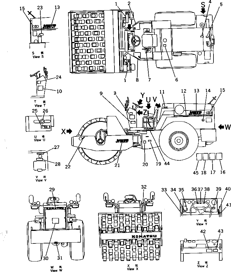 Табличка смазки 273-53-32150 KOMATSU
