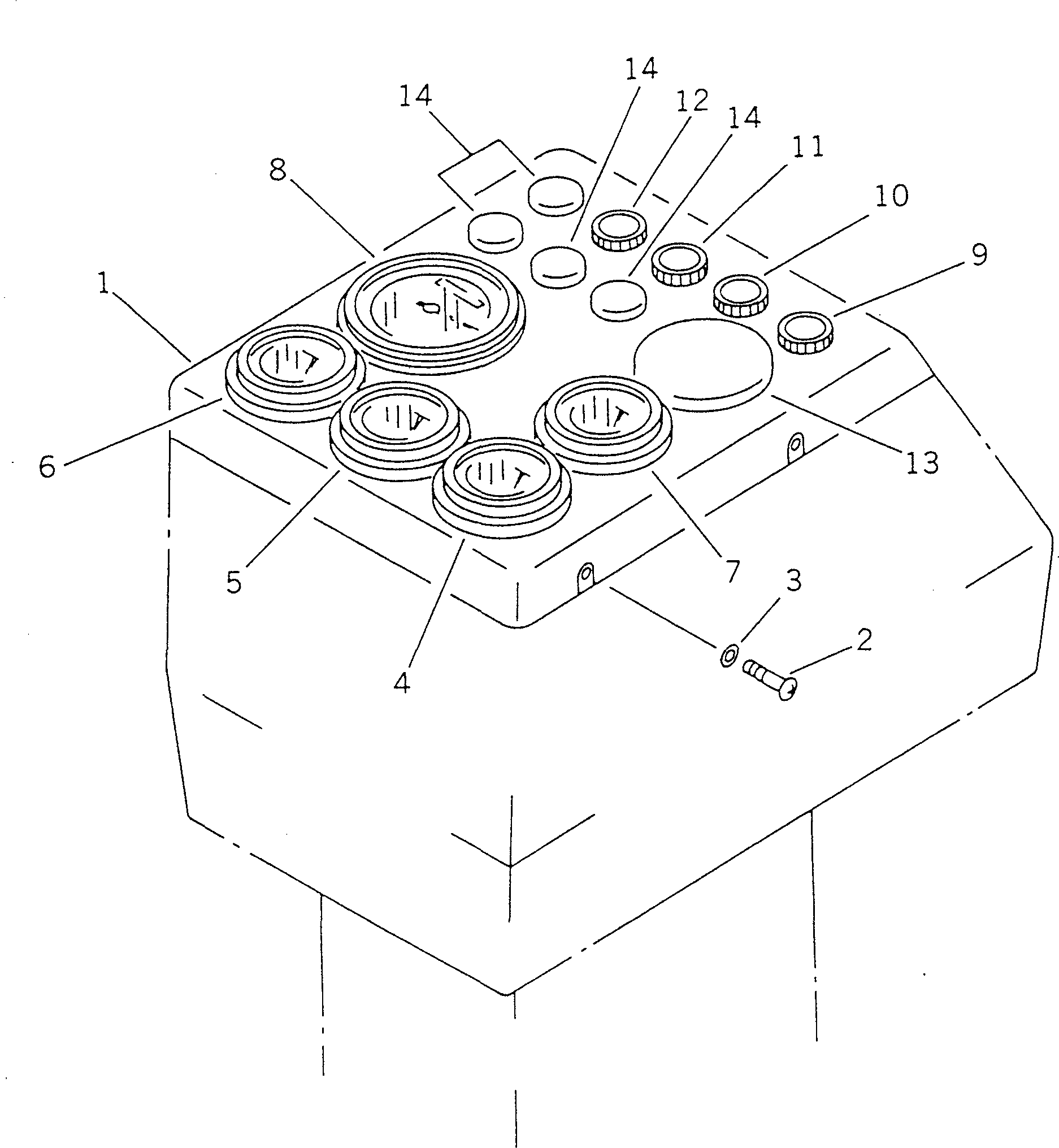 LAMP,OIL TEMPERATURE 232-06-61710 KOMATSU