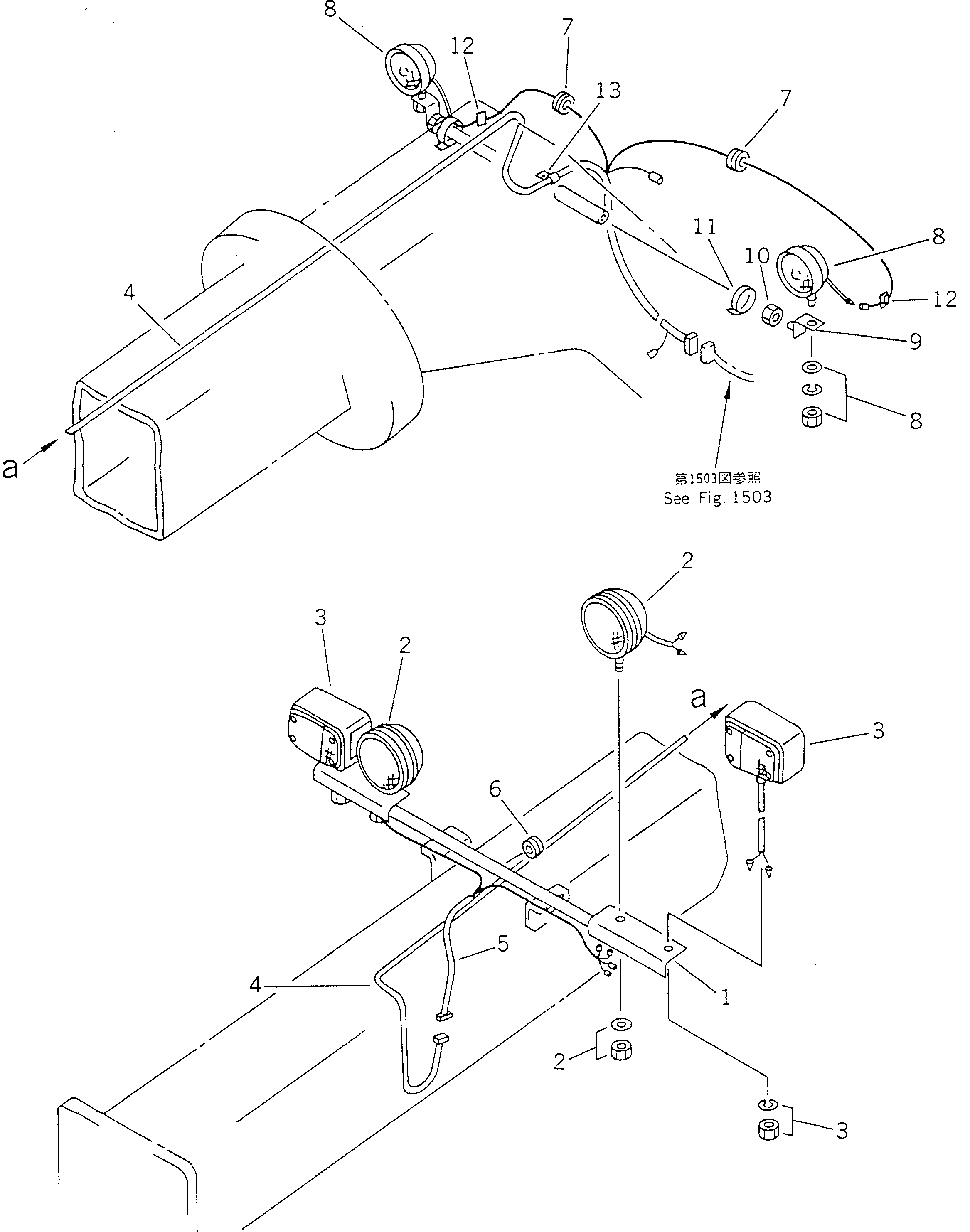 LAMP,COMBINATION, L.H. 232-827-2630 KOMATSU