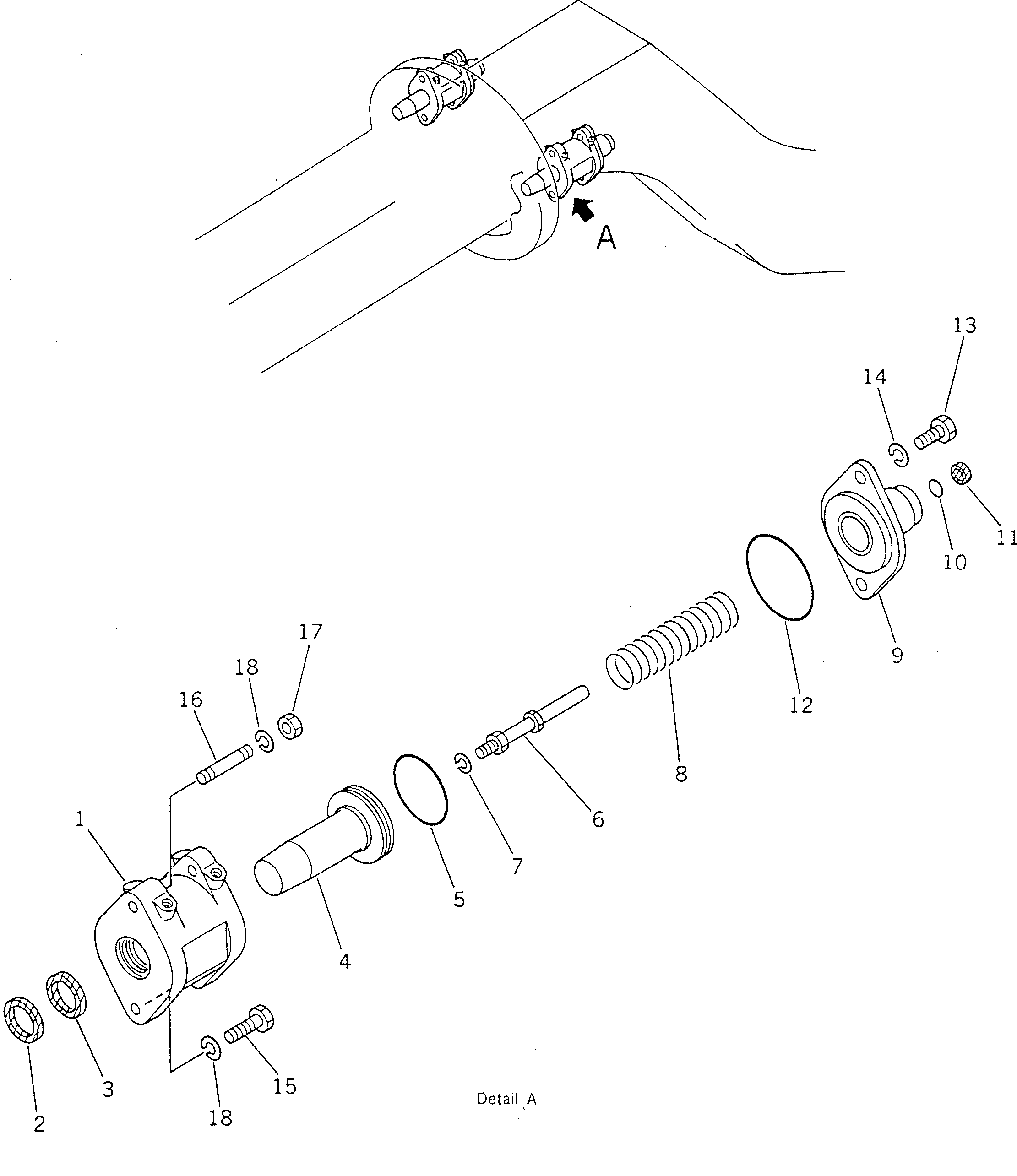 BANK PIN ASS'Y,L.H. 234-A43-0010 KOMATSU