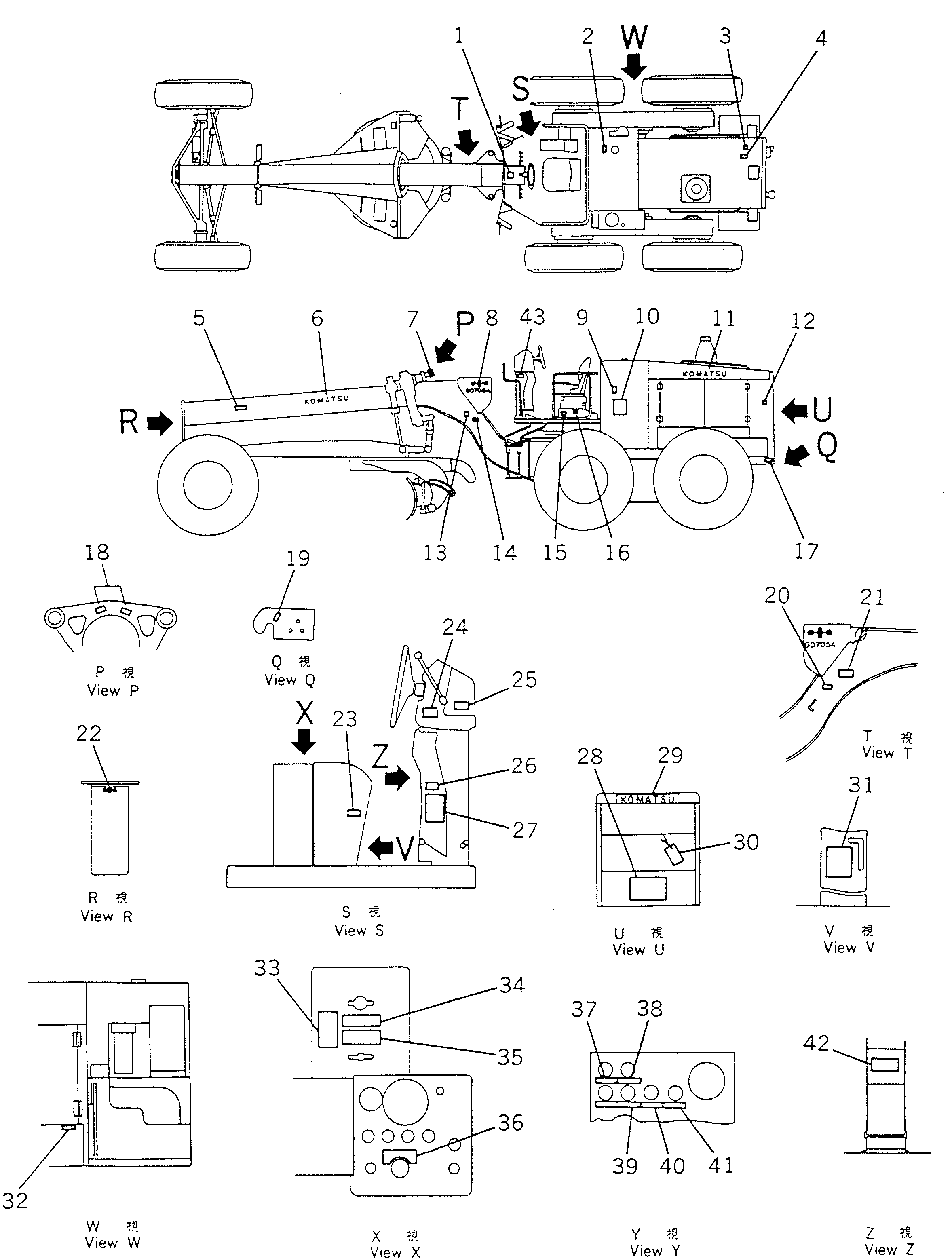 PLATE, INSTRUCTION,RADIATOR 09650-90110 KOMATSU