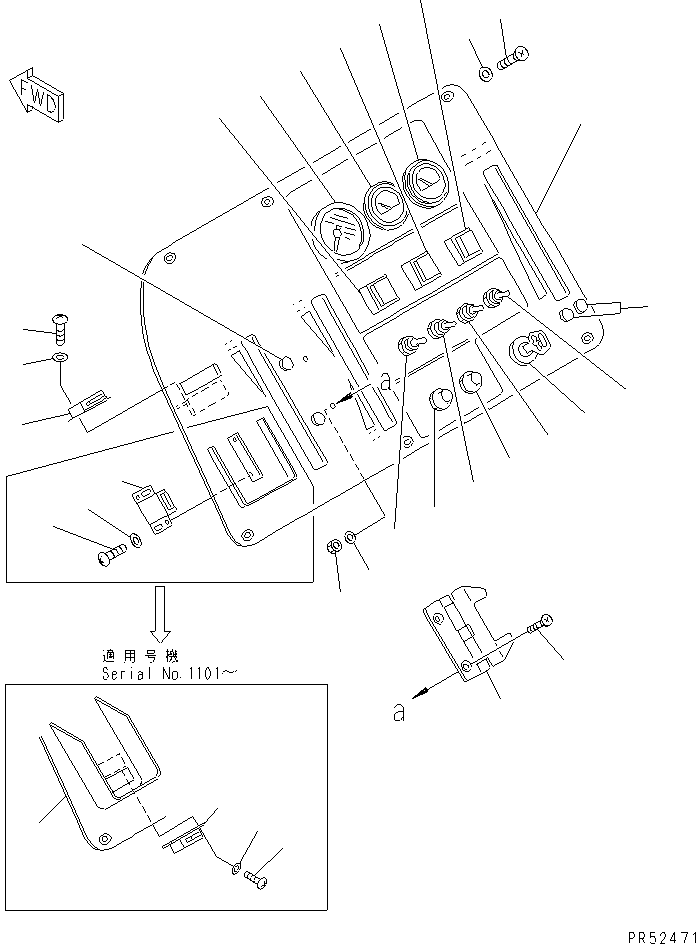 PANEL,INSTRUMENT (WITHOUT LOGO) 26A-06-11432 KOMATSU