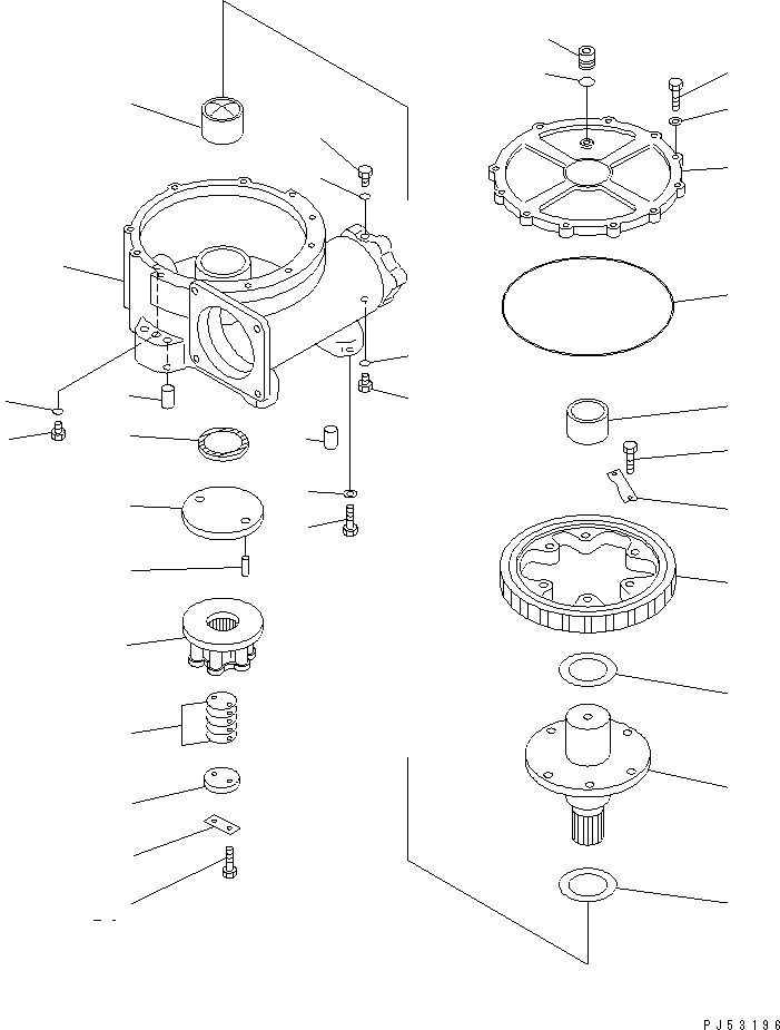 GEAR ASS'Y,CIRCLE REVERSE 23B-70-01010 KOMATSU