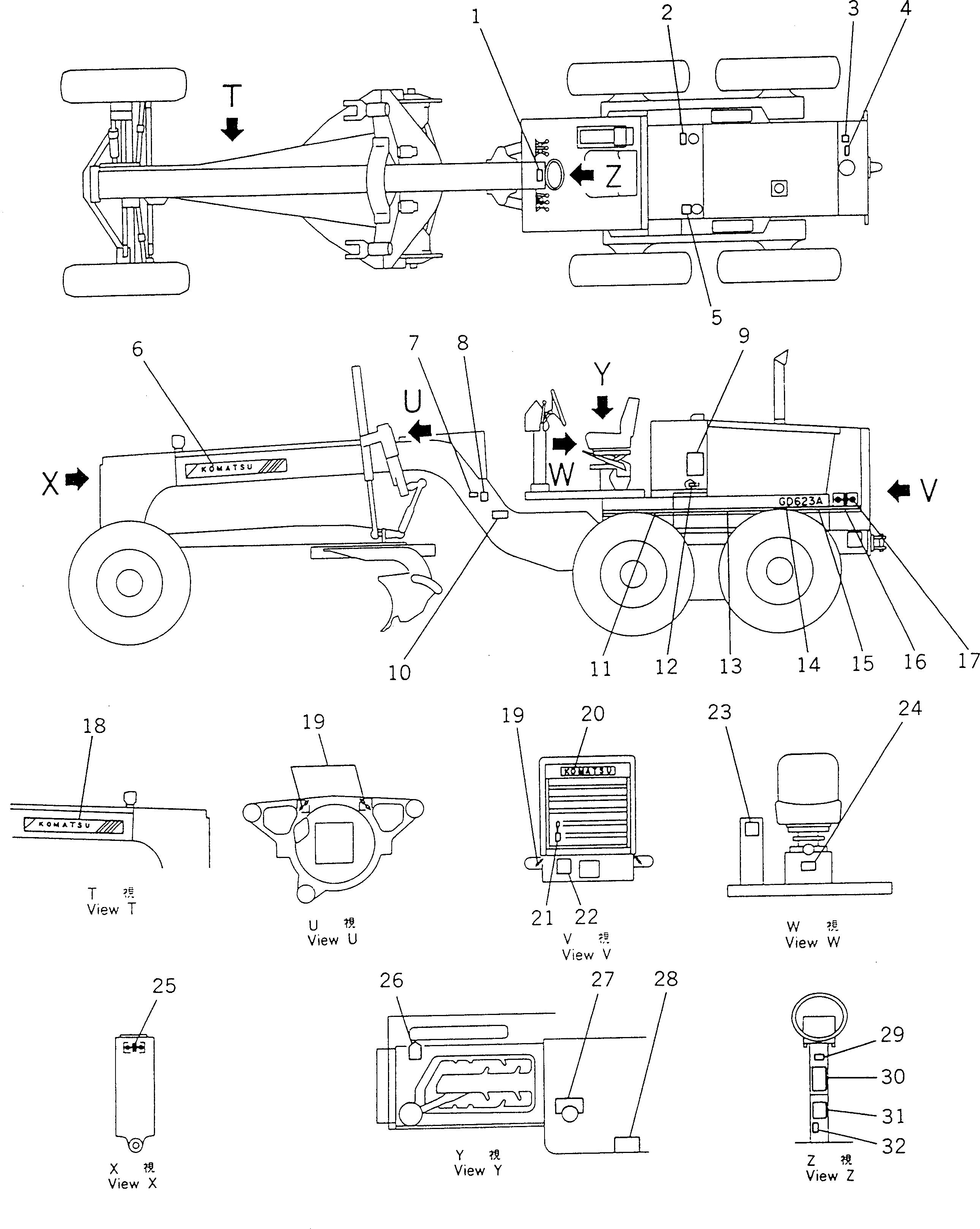 PLATE, CAUTION,FUEL TANK 09652-41111 KOMATSU