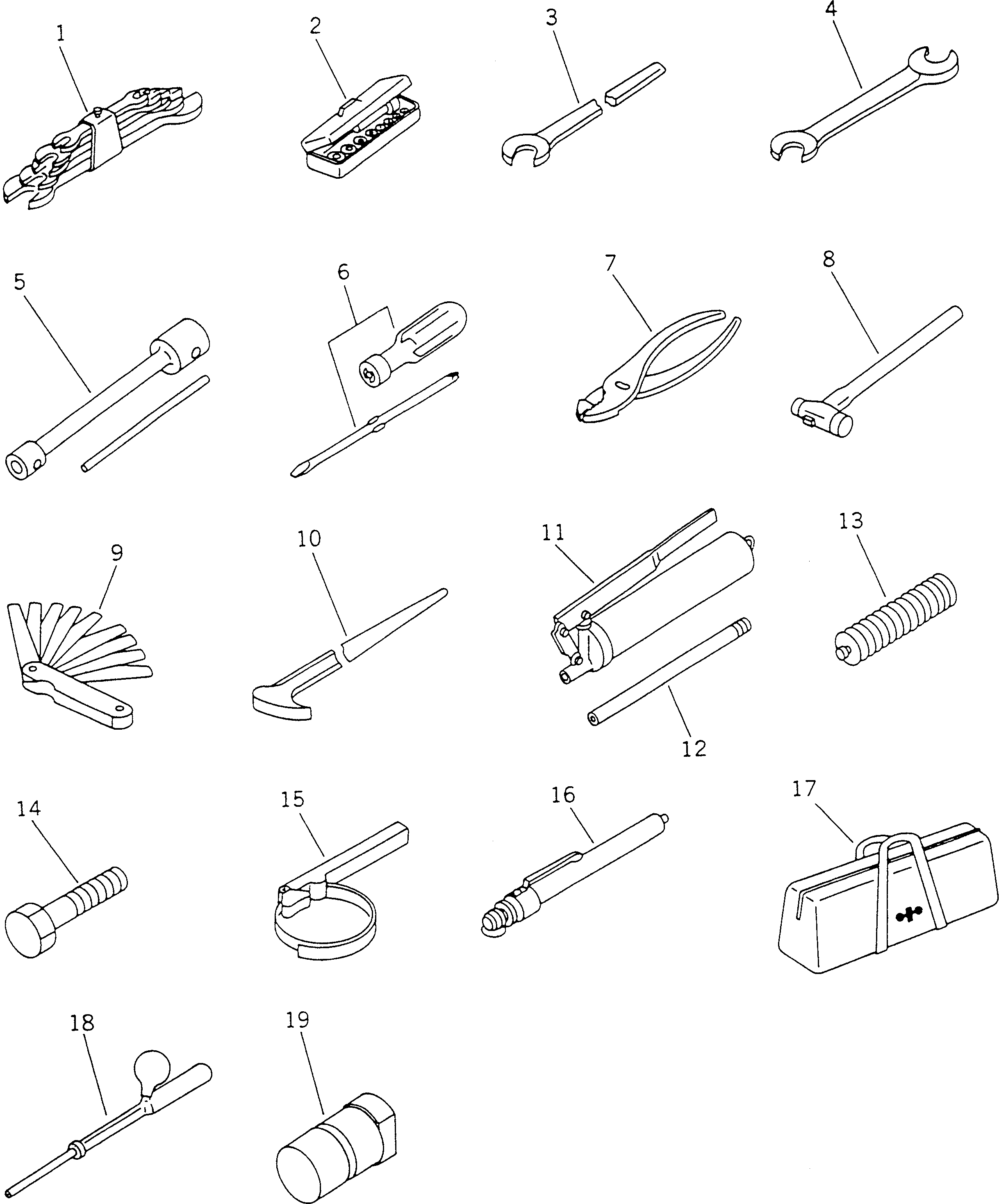 TOOL A GROUP (\8\23B-98-X1190) KOMATSU