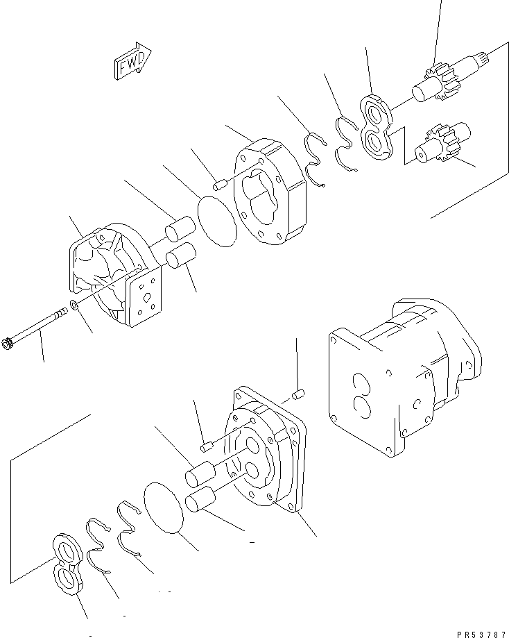 PUMP ASS'Y,(SAR 50+50) (705-52-20090) KOMATSU