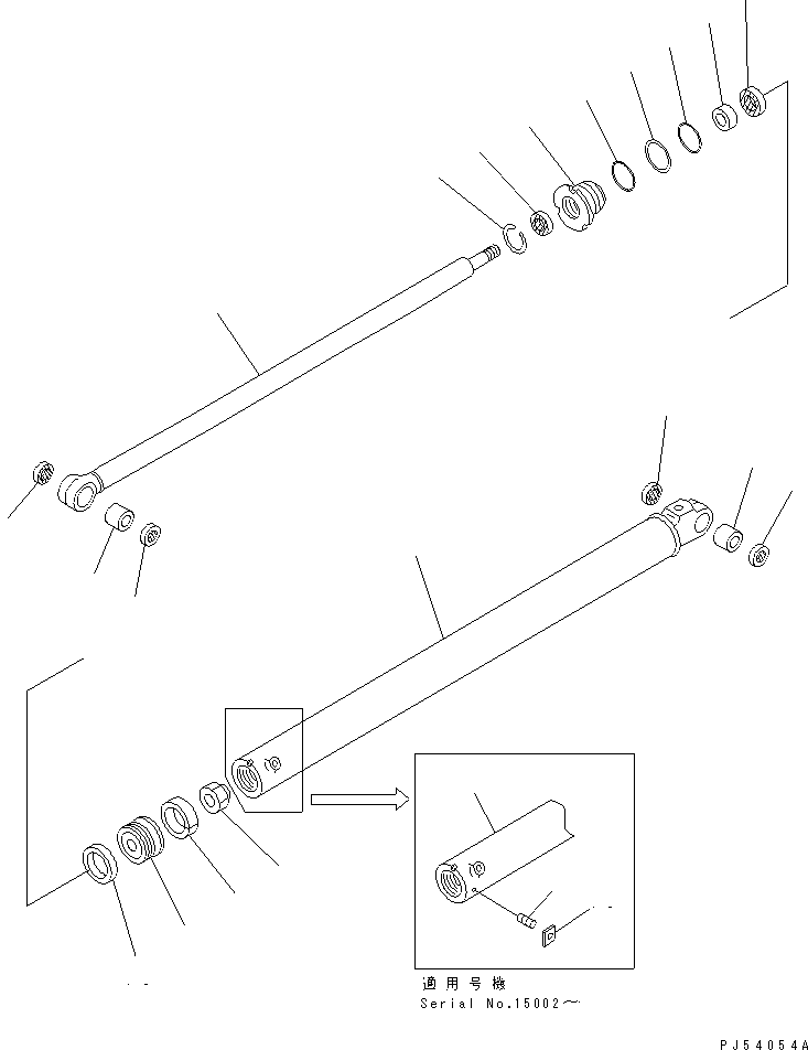 CYLINDER ASS'Y,BLADE SIDE SHIFT 23B-63-42102 KOMATSU