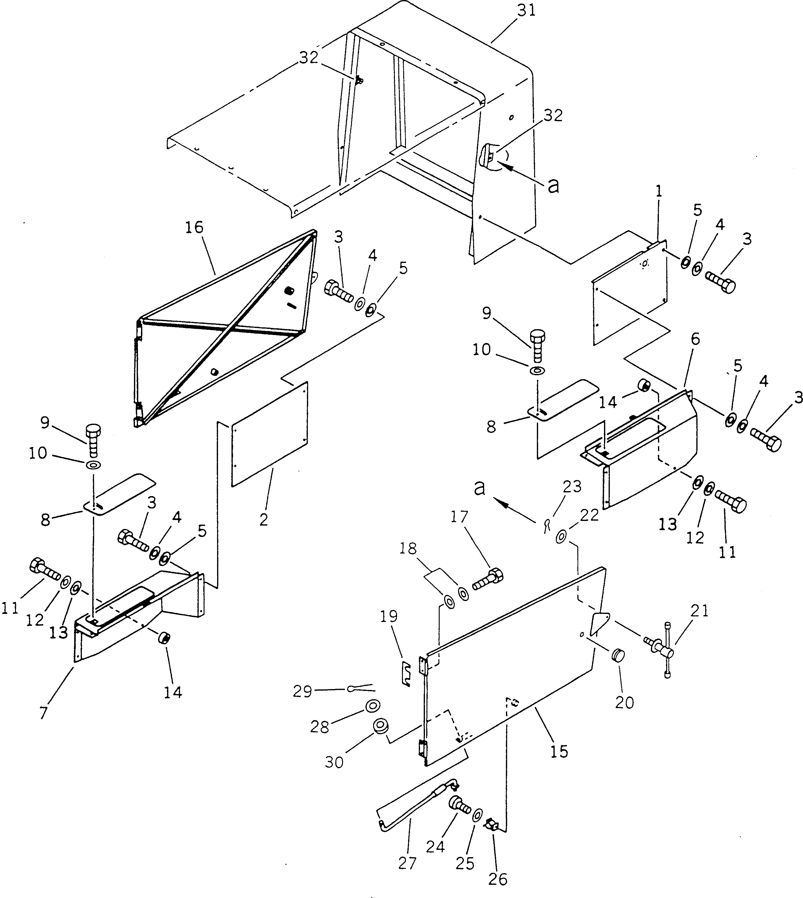 PANEL,SIDE, L.H. (MODIFIED PARTS) 23B-54-27320 KOMATSU